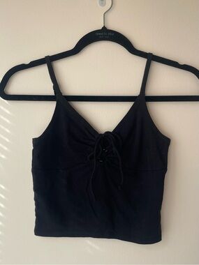 Hollister Black Lace-Up Spaghetti Strap Cami